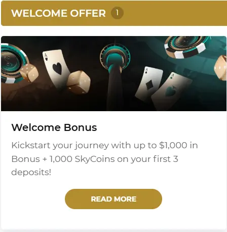 SkyCity Casino Welcome Bonus